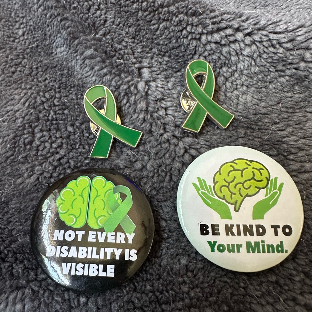 Mental Health Pin Green and Black Jewelry Accessories for MFT MFTT LPCC